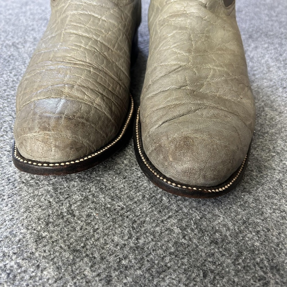 Hondo Boots Vintage Exotic Leather Cowboy Western Boots Gray USA Mens 12D - Picture 8 of 16